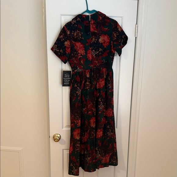 Tuckernuck Red and Black Floral Midi Dress - Picture 4 of 4